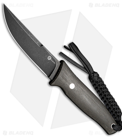 CIVIVI Terzuola Tamashii Fixed Blade Knife Dark Green Micarta (4.07" Black SW)