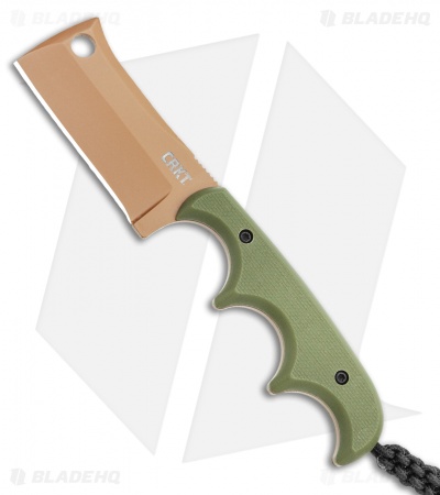 CRKT Folts Desert Warrior Minimalist Cleaver Neck Knife (2.1" Copper D2)