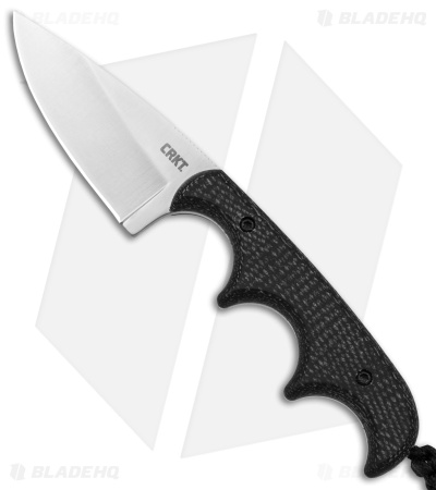 CRKT Folts Minimalist Drop Point Neck Knife Black (2
