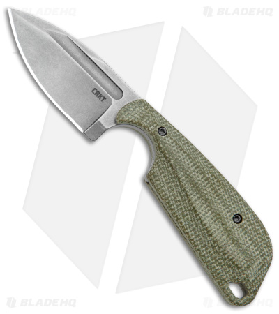 Flytanium Green Micarta + CRKT Folts Minimalist Fixed Neck Knife (2.25" SW)