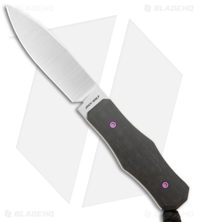 Jack Wolf Knives Vampire FIXedc Fixed Blade Knife Black Paper Micarta (3