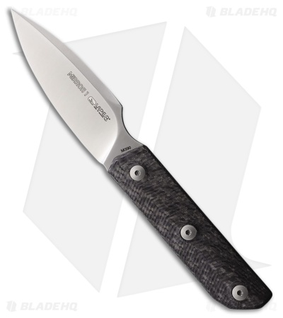 Viper Knives Mirror 1 Drop Point Fixed Blade Knife Carbon Fiber (3.1" Satin)