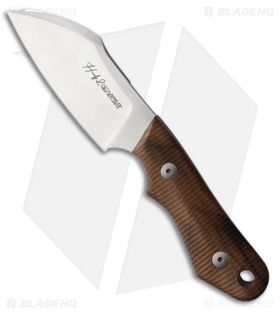 Viper Knives Handy 2 Sheepsfoot Fixed Blade Knife Walnut Wood (3.25" Satin)