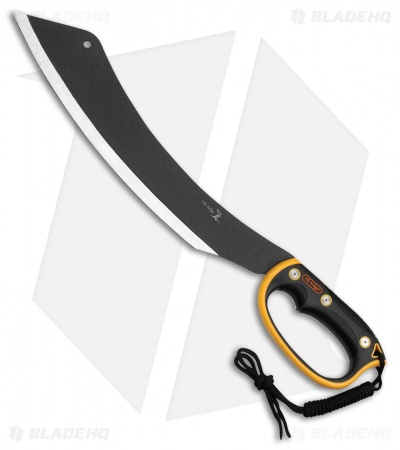 Elk Ridge Curve Machete Fixed Blade Knife Black Rubberized (15.25" Black) ER-280