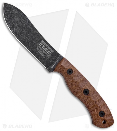 ESEE James Gibson JG5 Fixed Blade Knife Brown Micarta (4.8" Black Oxide)