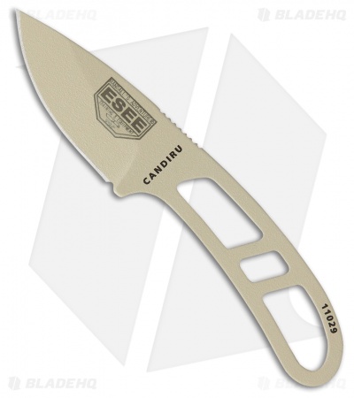 ESEE Candiru Fixed Blade Neck Knife Kit w/Extras (2" Desert Tan)