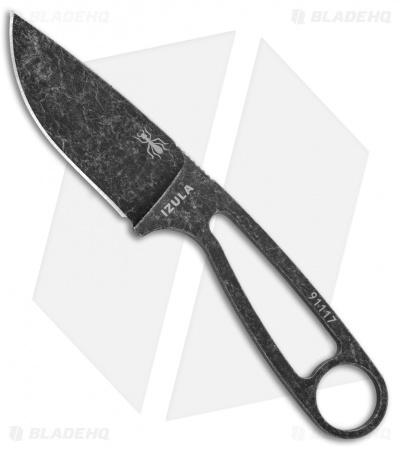 ESEE Izula Black Oxide Survival Fixed Blade Neck Knife w/sheath (2.9" Black)