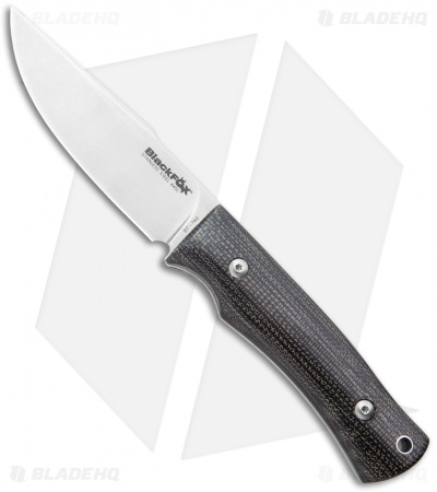 BlackFox Explorator Fixed Blade Knife Brown Linen Micarta (4" Stonewash)