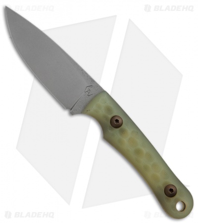 Gavko Custom Knives EDC Neck Knife Crater Jade G10 (3.25" N690)