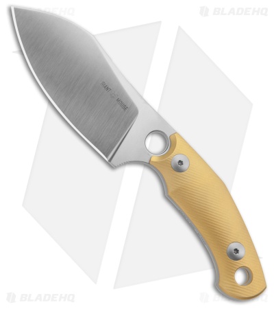 GiantMouse Vox/Anso GMF1-XL Fixed Blade Knife Brass (3.1