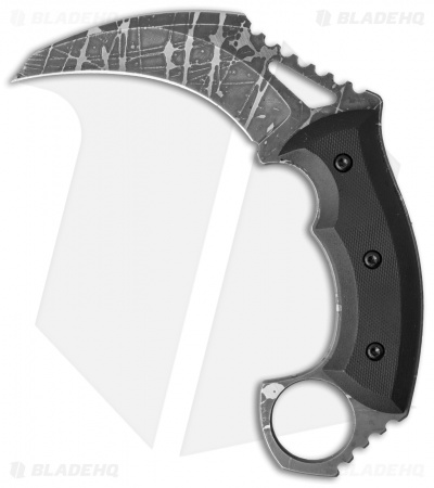 HavocWorks Custom KAOS-BIT Karambit Black G-10 (3.25