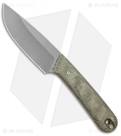 The James Brand Hell Gap Fixed Blade Knife OD Green Micarta (3.6" Satin)