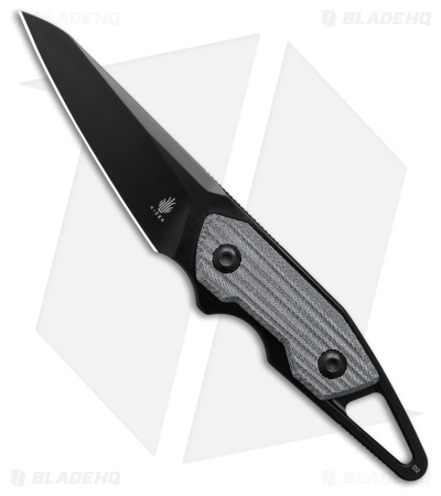 Kizer Groom Fixed Blade Knife Black Denim Micarta (3.08" Black D2)