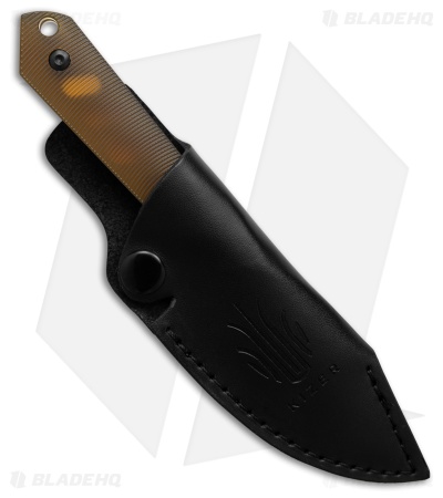 Kizer Maverick Customs Harpoon Mini Fixed Blade Knife Damascus G-10 (3" Black)