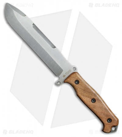 Kizlyar Supreme Survivalist X  Fixed Blade Knife Walnut Wood (7.5" Satin) KK0241