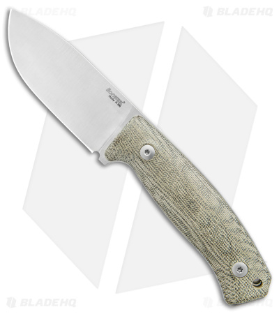 LionSteel M2M Fixed Blade Knife Green Micarta (3.5" Satin M390) M2M CVG