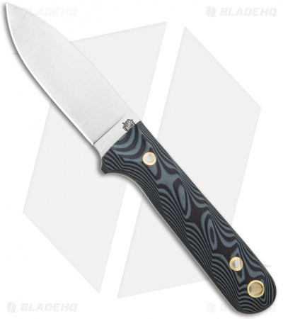 LT Wright Next Gen Fixed Blade Gray/Black G10 Swirl Flat Grind (3.25" Satin A2)