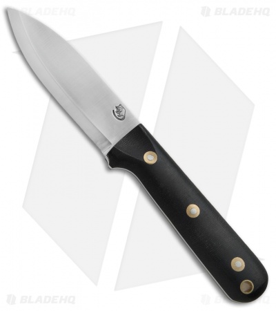 LT Wright Knives Larry Roberts Genesis Scandi Knife Black Micarta (4.25