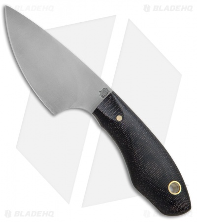 LT Wright JX3 Fixed Blade Knife Matte Black Micarta (3.25