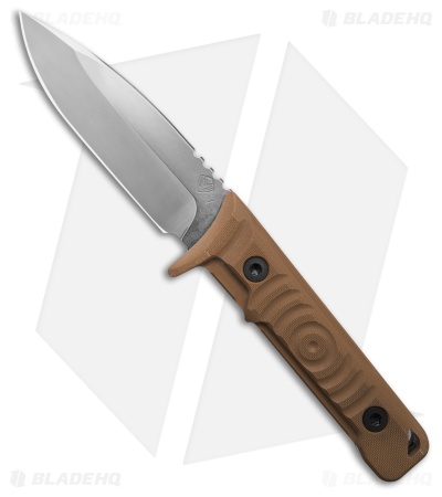 Medford Mizuchi Fixed Blade Knife Coyote Tan G-10 (3.7" Stonewash)