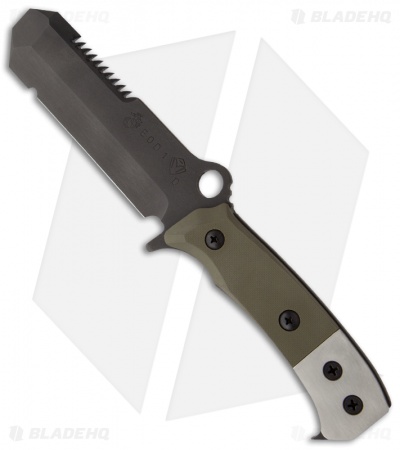 Medford USMC EOD1 Fixed Blade Knife Green G-10 (5" Black) MKT