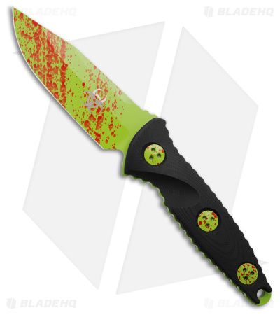 Microtech Socom Alpha Mini S/E Fixed Blade Knife Black G-10 (3.8" Green) 113M-1Z
