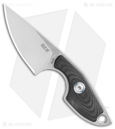 MKM Voxnaes Mikro 1 Fixed Blade Knife Black G-10 (2
