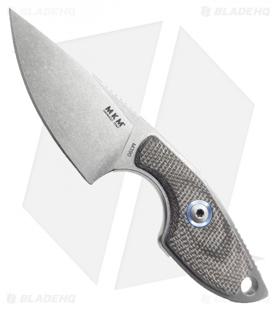 MKM Voxnaes Mikro 1 Fixed Blade Knife Green Canvas Micarta (2" SW)