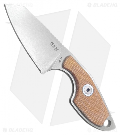 MKM Voxnaes Mikro 2 Fixed Blade Knife Natural Canvas Micarta (2" SW Sheepsfoot)