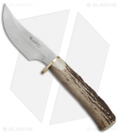 Muela Skinner Fixed Blade Knife Stag Horn (3.875" Satin) *DISCOUNTED*