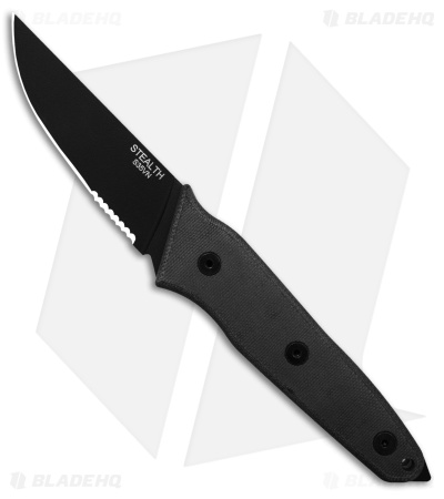 Ontario Stealth Fixed Blade Knife Micarta Black (3.5