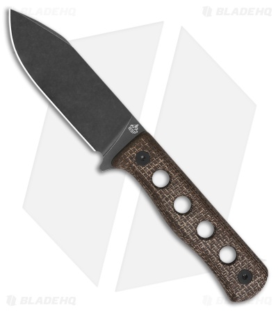 QSP Canary Fixed Blade Fixed Blade Knife Brown Micarta (4.25" Black SW)