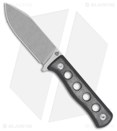 QSP Canary Fixed Blade Fixed Blade Knife Black Micarta (4.25" Stonewash)