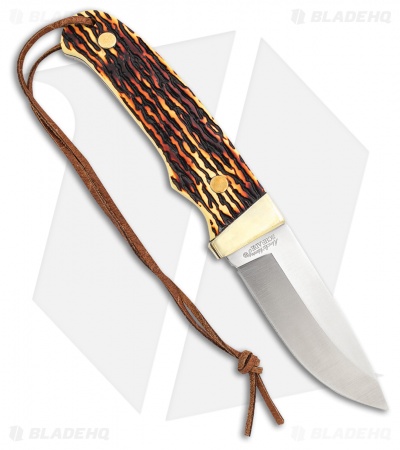 Schrade Uncle Henry Pro Hunter Fixed Blade Knife Brown Staglon (3.625" Satin)