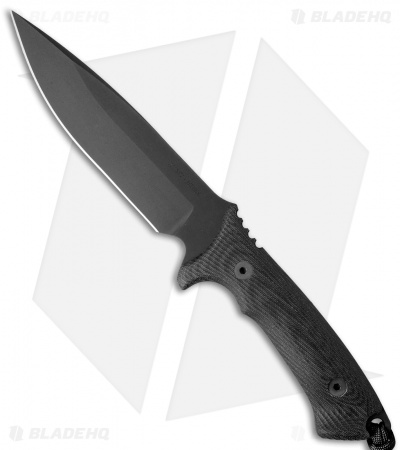 Spartan Blades Harsey Difensa Fixed Blade Knife Black Micarta (6.25" Black)