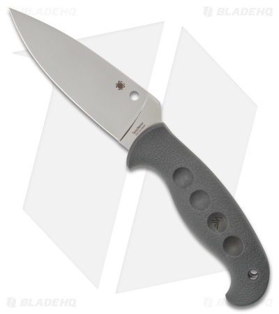 Spyderco Temperance Fixed Blade Knife Gray FRN (4.4" Satin CRU-WEAR)