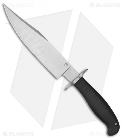 Spyderco Respect Bowie Fixed Blade Knife Black G-10 (7.9" Satin) FB44GP