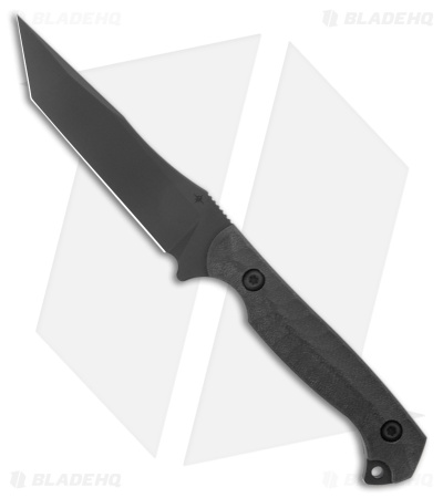 Toor Knives Krypteia T Tanto Fixed Blade Knife Black/Green G-10 (4" Socom Black)