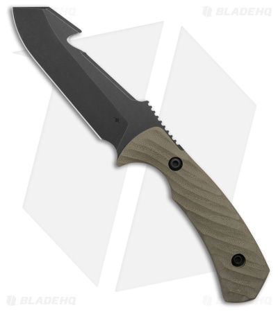 Toor Knives Egress 2.0 Fixed Blade Knife Spitfire Green G-10 (4.1" Black)