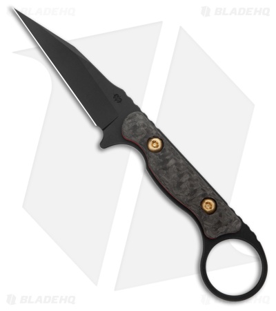 Toor Knives Heavy Metal Jank Shank W Tactical Fixed Blade Knife CF (3" Black)
