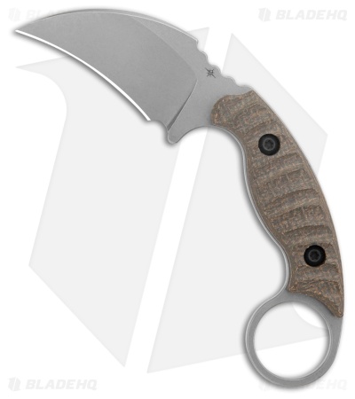 Toor Knives Karsumba R Fixed Blade Knife Burlap Micarta (3" Stonewash)