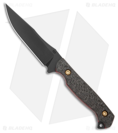 Toor Knives Heavy Metal  Krypteia S Fixed Blade Knife Carbon Fiber (4" Black)