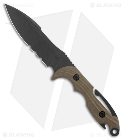 Toor Knives M.U.F. Diver Fixed Blade Knife Spitfire Green G-10 (4.25" Black)