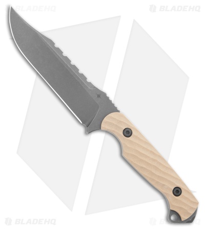 Toor Knives The Crewman Fixed Blade Knife Omaha Tan (4.6" Black)