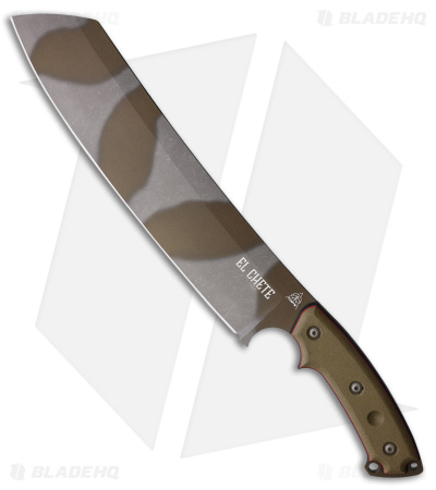 TOPS Knives El Chete Fixed Blade Chopper Knife (12" Bronze Camo)
