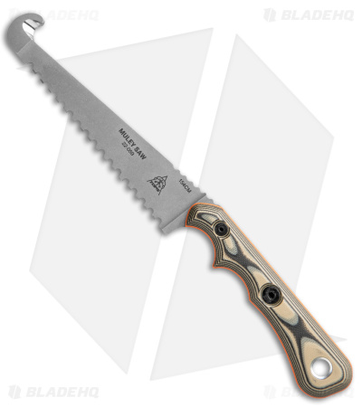 TOPS Knives Muley Saw w/ Gut Hook Fixed Blade Knife G-10 (4.5" SW) MSAW-01