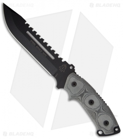 TOPS Knives Steel Eagle 107C Knife (7" Black Plain)