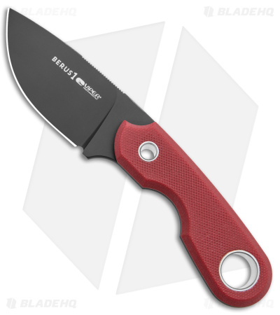 Viper Knives Berus Fixed Blade Knife Drop Point Red G-10 (2.6" DLC)