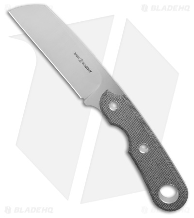 Viper Knives Basic 2 Sheepsfoot Fixed Blade Knife Black Micarta (3.7" Satin)