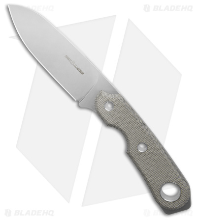 Viper Knives Basic 3 Drop Point Fixed Blade Knife Green Micarta (4" Satin) D2